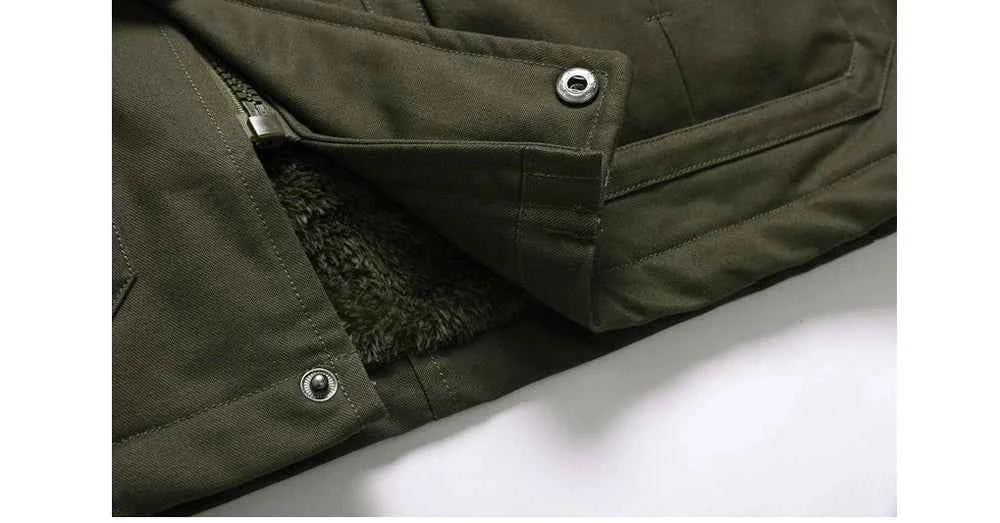 Winter Men's Warm Padded Jackets Fashion Men Fleece Lined Thermal Hooded Coats Men Mountain Ski Windbreaker Jackets Clothing