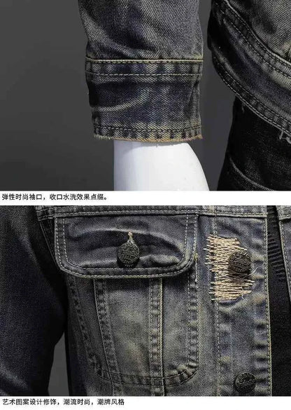 Autumn and Winter Coats for Men Spring and Fall Trends Plankton Denim Cargo Jacket Loose Casual Men's Coat Winter