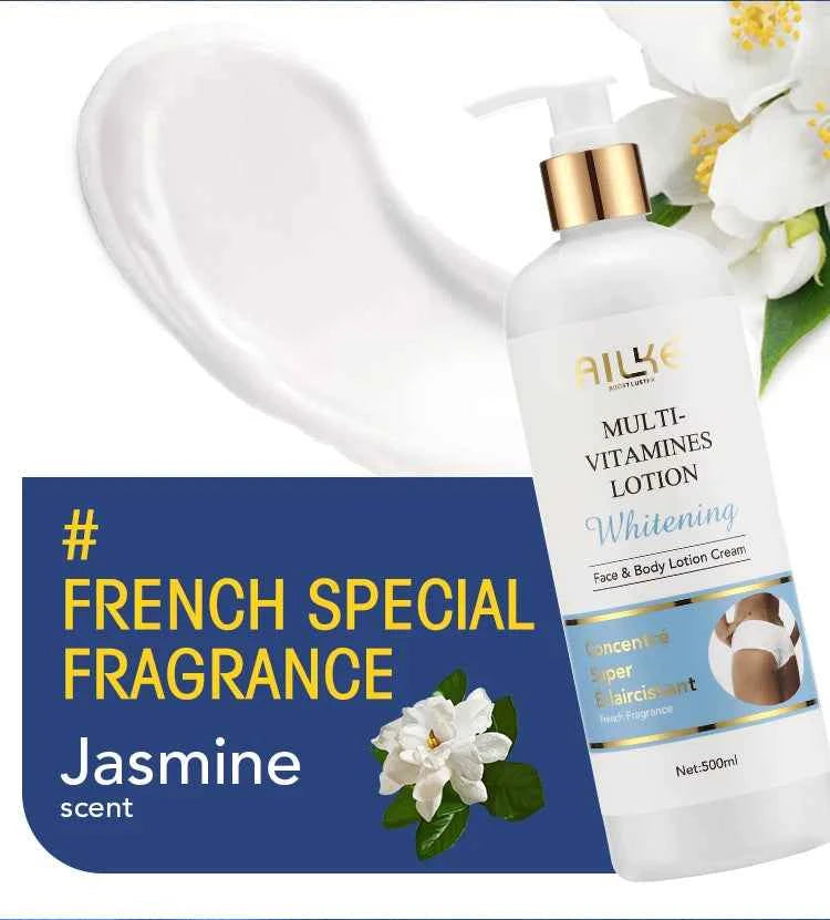 AILKE Nourishing Skin Firming Body Lotion,With VitaminB3 and Vitamin C, 500ML Pump Bottle,For Lightening Leg, Arm,Hands,Armpit