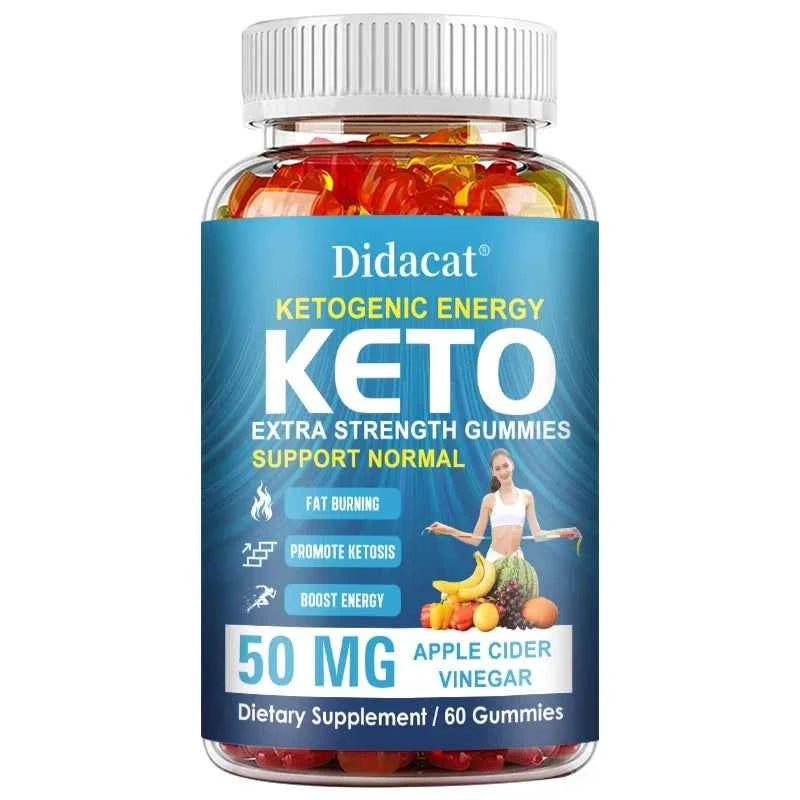 Keto Gummies, Containing 50mg of Apple Cider Vinegar, Support Fat Burning, Promote Ketosis, and Increase Energy