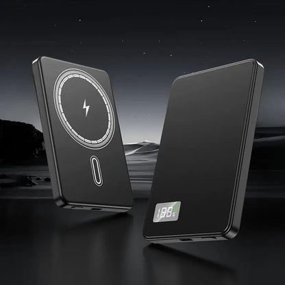 Oneplus Magsafe Power Bank Fast Charging Portable Ultra-thin Magnetic Wireless Digital Display Power Bank Usb Type C Lightning - AMULET RING STORE