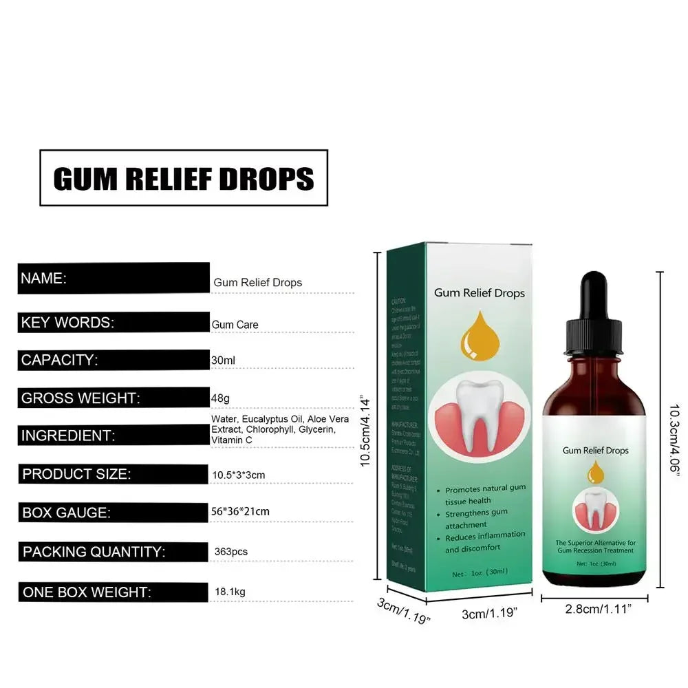 30ml Quickly Repair Of Cavities Caries Drops Serum Teeth Remove Yellow Plaque Stains Relieve Gums Decay Serum - AMULET RING STORE