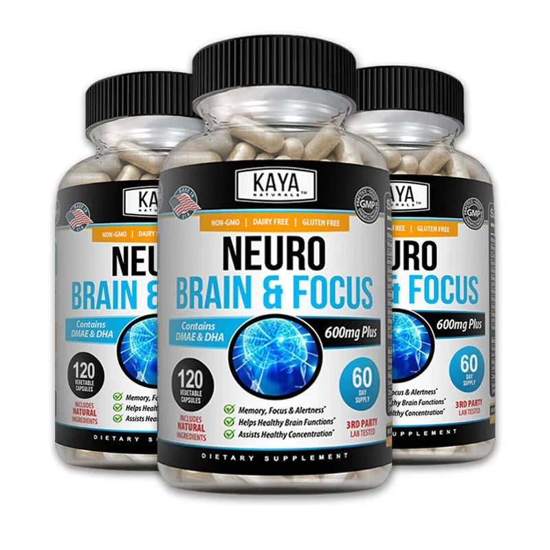Neuro Brain & Focus Supplement - Healthy Memory Function, Clarity Nootropics Supplement - for Mental Focus, Cognitive Function - AMULET RING STORE