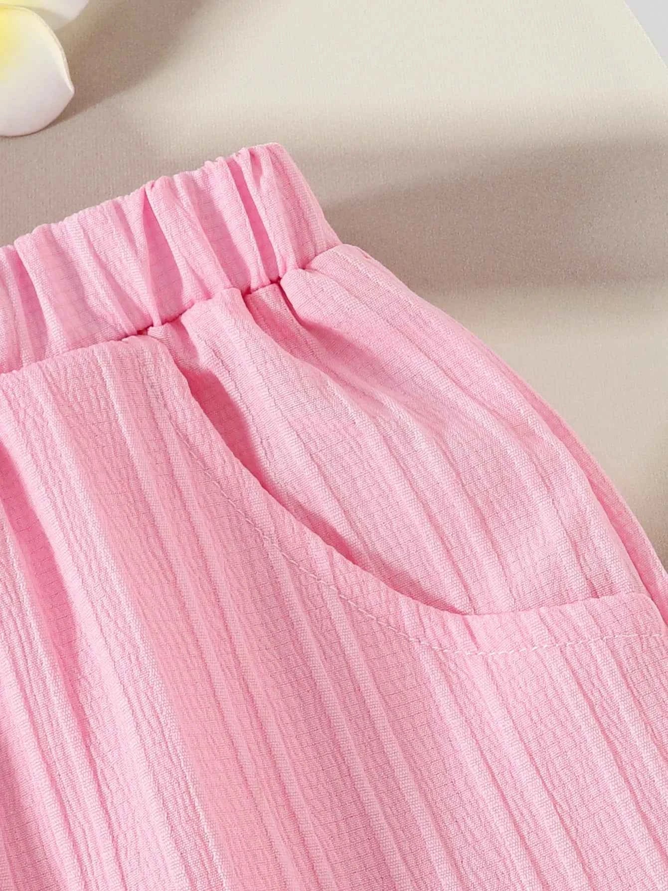 Baby Girls Summer Set Flowers Short Sleeved Top Bow Shorts Casual Toddler Clothes for Kids 1-4 Year