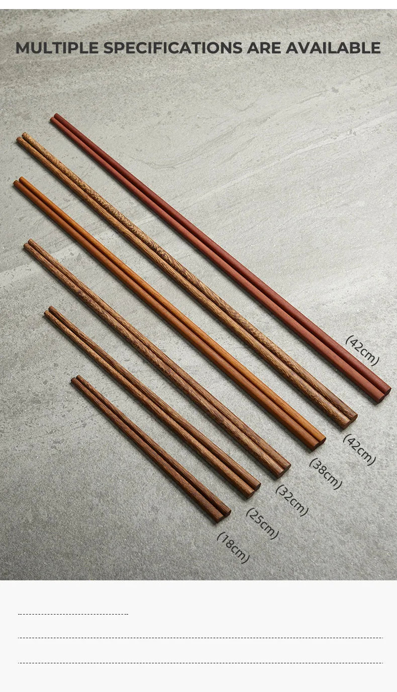 GIANXI 18CM/42CM Salad Hot Pot Chinese Chopsticks Chicken Wings Wood Fried BBQ Chopsticks Food Sushi Sticks Kitchen Bar Supplies - AMULET RING STORE