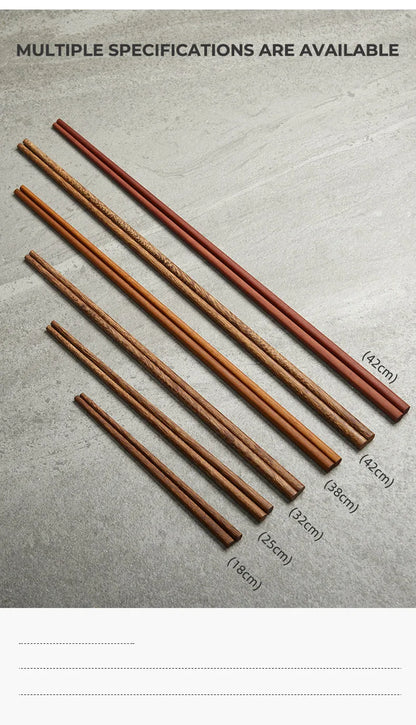 GIANXI 18CM/42CM Salad Hot Pot Chinese Chopsticks Chicken Wings Wood Fried BBQ Chopsticks Food Sushi Sticks Kitchen Bar Supplies - AMULET RING STORE