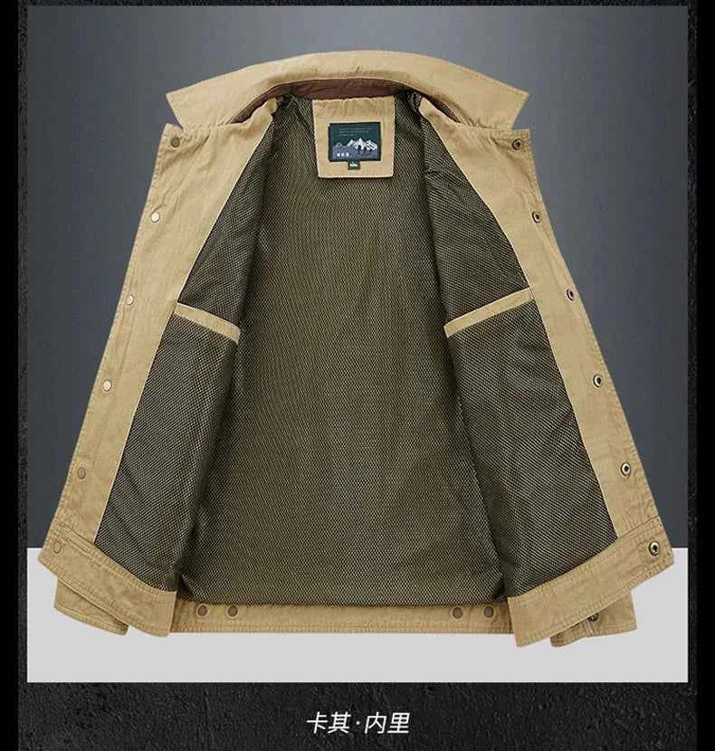 Men Jackets outdoor Slim fit Coats Casual Jackets High Quality Male wear Multi-pocket Cargo Jackets And Coats plus Size 5XL