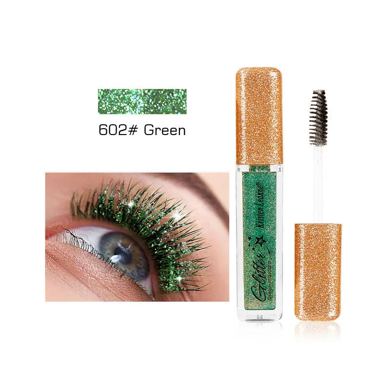 Mascara Glitter Diamond Colored Pearlescent Eye Makeup For Women Curling Thick Mascara Waterproof Korean Cosmetics Beauty - AMULET RING STORE
