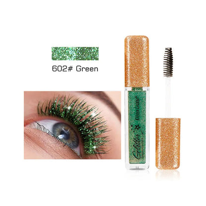 Mascara Glitter Diamond Colored Pearlescent Eye Makeup For Women Curling Thick Mascara Waterproof Korean Cosmetics Beauty - AMULET RING STORE