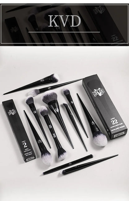 Kat Von D Makeup Brush Set & Kit Foundation Blush Highlight Concealer Powder Sculpting Eyeshadow Brush KVD Brand Makeup Brush - AMULET RING STORE