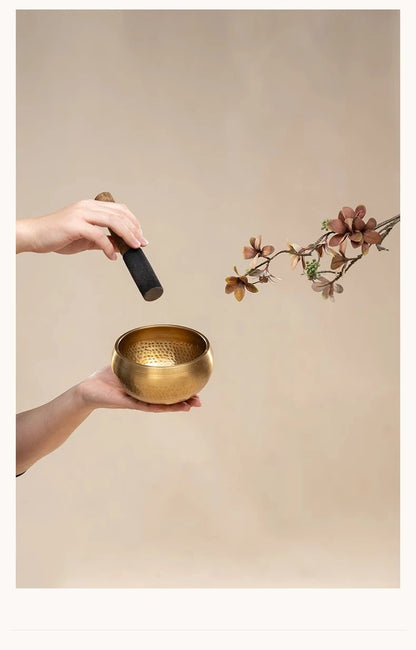 Nepal Singing Bowl Handmade Copper Bowl Sound Healing Yoga Meditation Professional Original Tibetan Bowls Buddha Instrument - AMULET RING STORE
