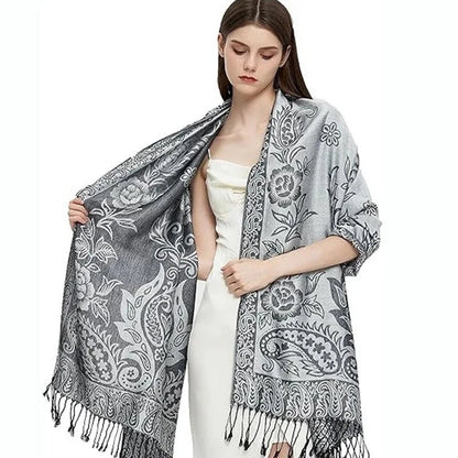 Winter Scarves Design Print Female Foulard Cotton Stoles Scarf Autumn Cashmere Pashmina Shawl Lady Luxury Brand Wrap Warm XWJ101