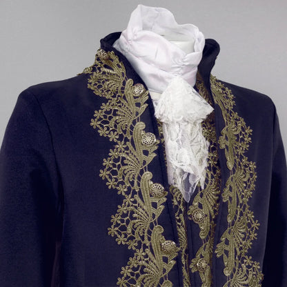 2025 New Medieval Vintage Prince Lace Suits for Men and Women, Halloween Performance Cosplay Three Piece Set(Blazer+Vest+Pants)