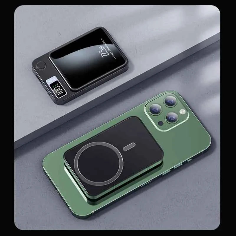 30000mAh Magnetic Power Bank 22.5W Fast Charging Portable External Battery Ultra Thin Safe Wireless  For iPhone Huawei Samsung