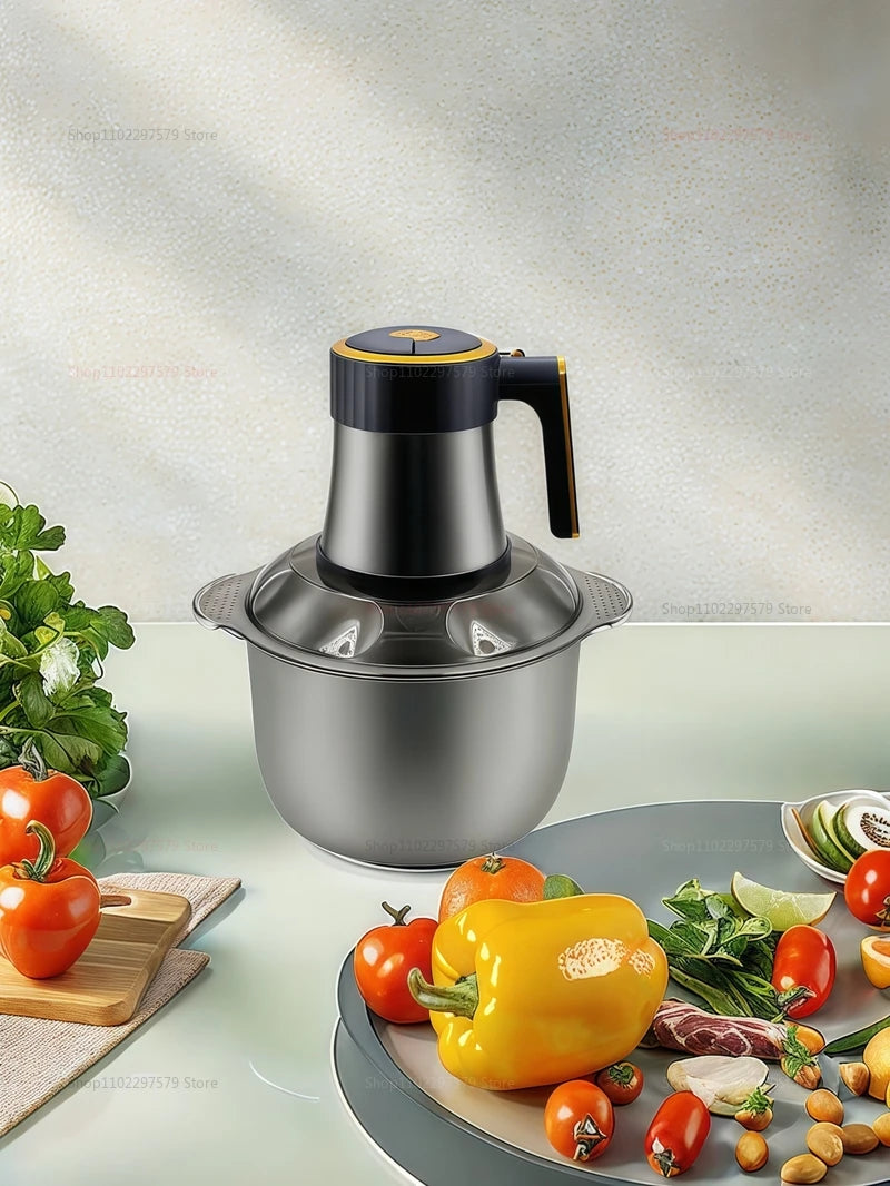 Multi-Function Stainless Steel Blender for Meat Fruits Veggies Food processors Five-speed Kitchen Electric Meat Grinder - AMULET RING STORE