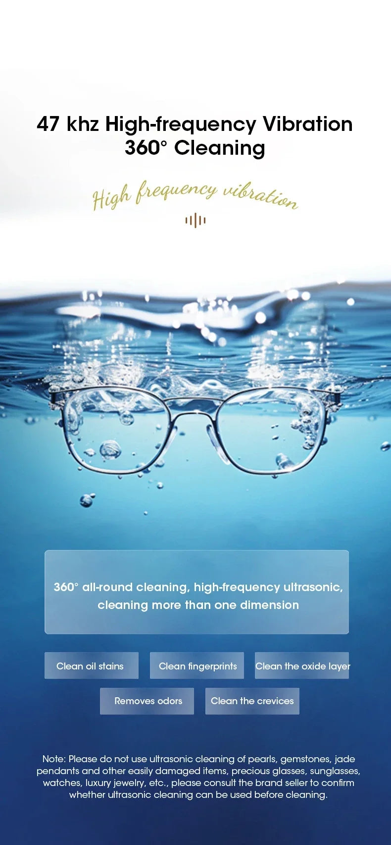 Ultrasonic Cleaning Machine 400ml Ultrasonic Cleaning Tank Automatic Cleaning Makeup Brush Glasses Watches Jewelry Cleaning - AMULET RING STORE