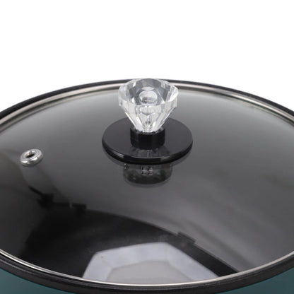 Electric Cooking Pot Electric Hot Pot Long Handle Multi Function Nonstick Coating 1.8L Capacity for Home - AMULET RING STORE