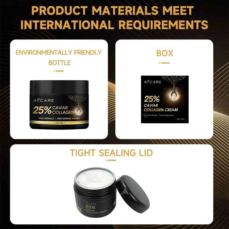 Caviar Collagen Anti Wrinkle Face Cream 30g With Eye Mask Hyaluronic Acid Hydrating Reduce Fine Lines Skincare Products