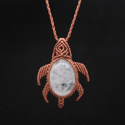 Natural Stones Tear Water Drop Pendant Crystals Healing Handmade Thread Rope Wrap Braided Macrame Chain Necklace Jewelry Gifts - AMULET RING STORE