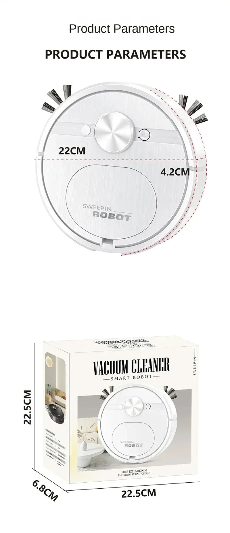 Xiaomi Smart Sweeping Robot Vacuum Cleaner 3-in-1 Charging Strong Power Sweeping Machine Wiping Floor Remove Dust Hair Pet Hair - AMULET RING STORE