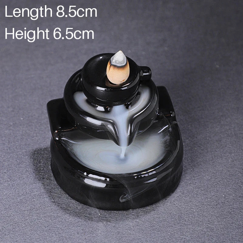 Backflow Incense Furnace, Aromatherapy Furnace, Hydroponic Cultivation of Green Plants, Home Religious Articles, Decor Line - AMULET RING STORE