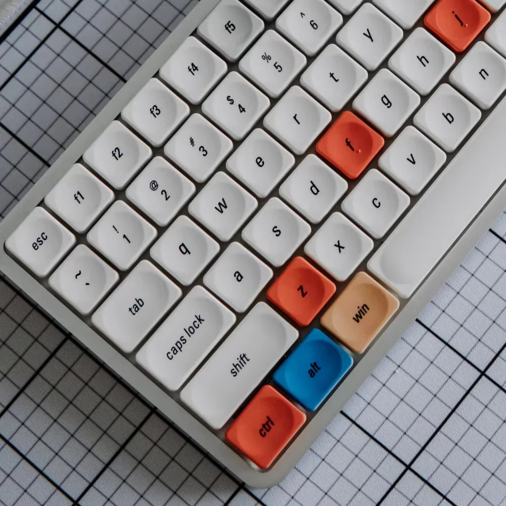 LCK Time Theme Keycaps Set PBT Custom Mondrian Keyboard Cap Low Profile Original Office Gaming KeyCap for Mechanical Keyboard