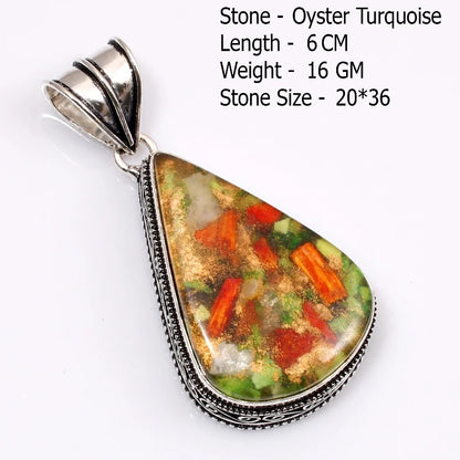 Genuine Labradorite Antique  Pendant Hand Made Women Jewelry Gift