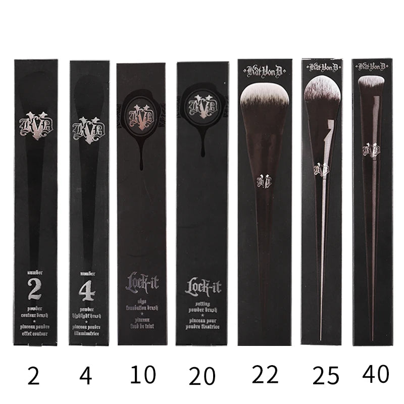 Kat Von D Makeup Brush Set & Kit Foundation Blush Highlight Concealer Powder Sculpting Eyeshadow Brush KVD Brand Makeup Brush - AMULET RING STORE