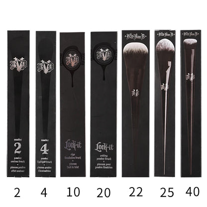 Kat Von D Makeup Brush Set & Kit Foundation Blush Highlight Concealer Powder Sculpting Eyeshadow Brush KVD Brand Makeup Brush - AMULET RING STORE