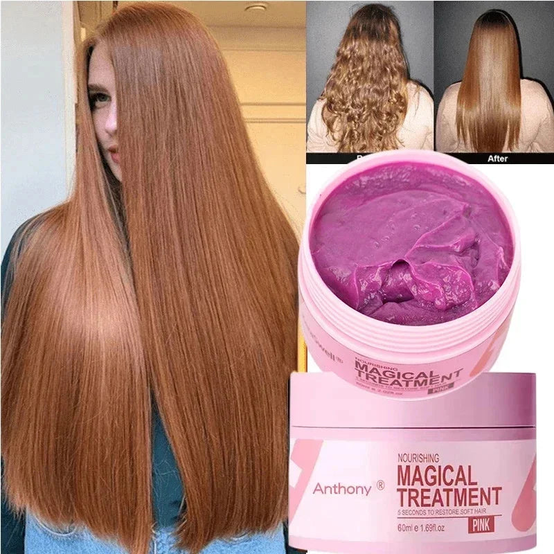 Magical Keratin Hair Mask 5 Seconds Repair Damaged Frizzy Hair Soft Smooth Shiny Nutrition Deep Moisturize Nourishing Hair Care - AMULET RING STORE