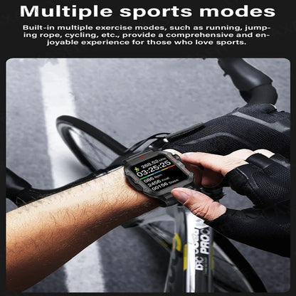 Outdoor Smartwatches For Music Call Connect Phone Men Flashlight Weather Distance Message Sport Tracker Bluetooth Smart Watch - AMULET RING STORE