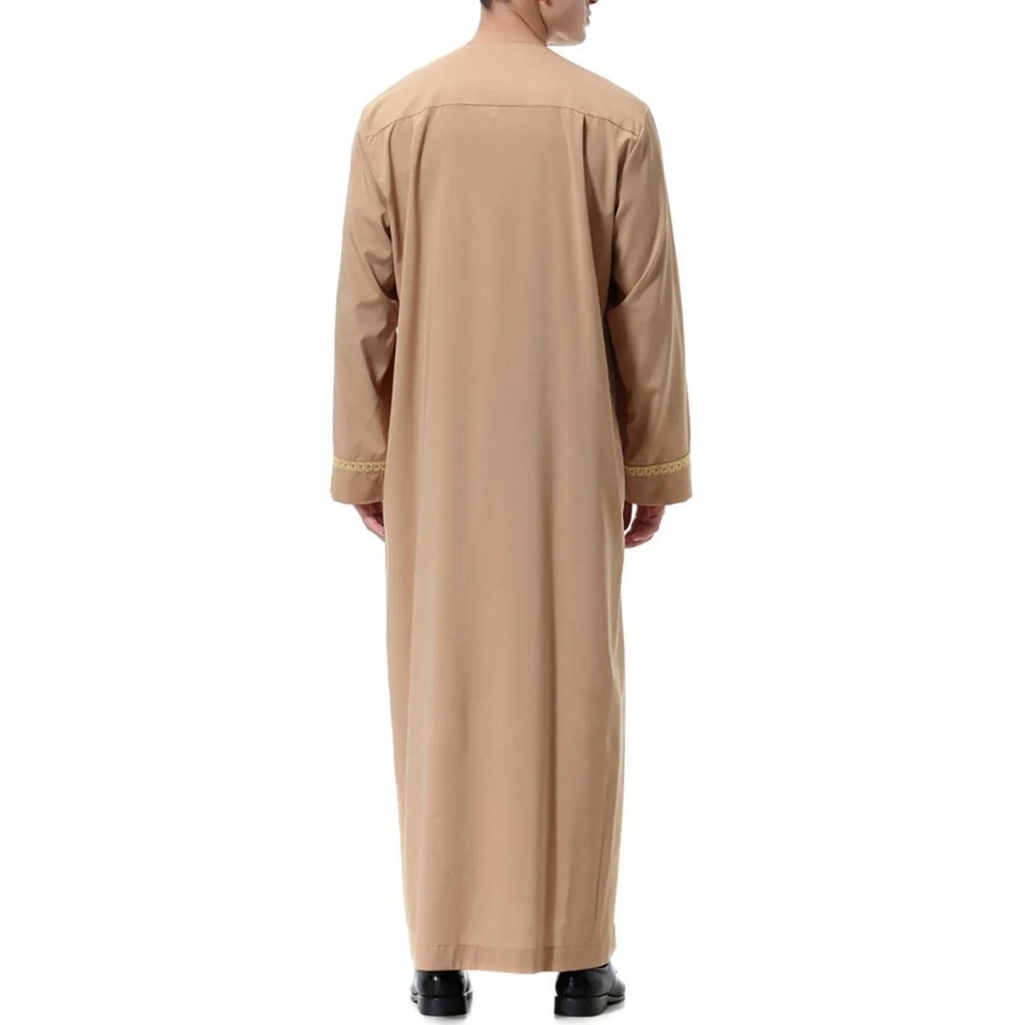 Muslim Fashion Men Jubba Thobes Arabic Pakistan Dubai Kaftan Abaya Robes Islamic Clothing Saudi Arabia Black Long Blouse Dress