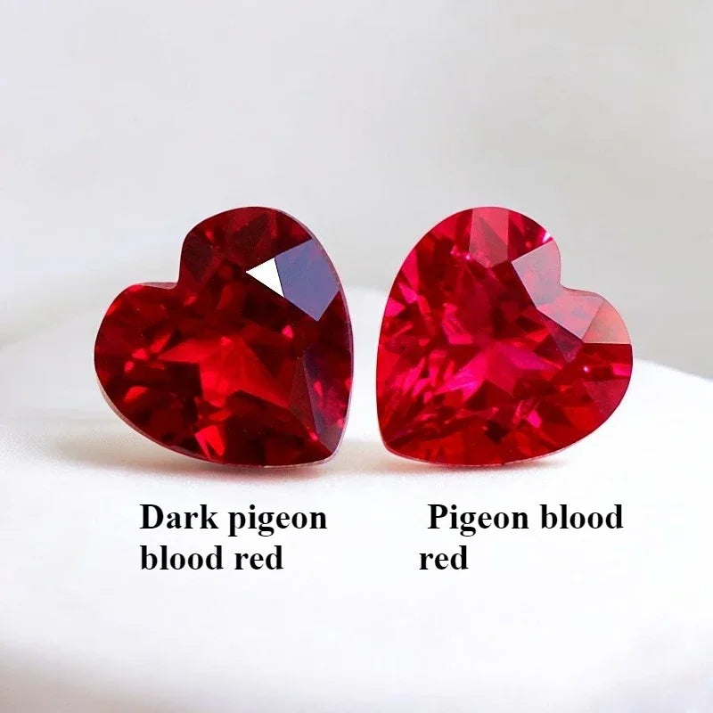 Lab Grown Ruby Pigeon Blood Red Color For Jewelry Diy Making Main Materials Selectable Certificate