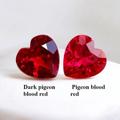 Lab Grown Ruby Pigeon Blood Red Color For Jewelry Diy Making Main Materials Selectable Certificate