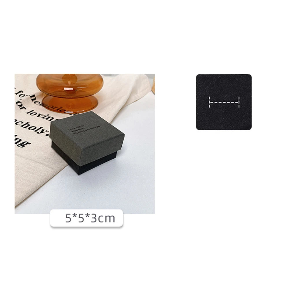 Simple Jewelry Box Earnail Ring Bracelet Necklace Gray Black Paper Jewelry Display Case Jewelry Organizer Box - AMULET RING STORE