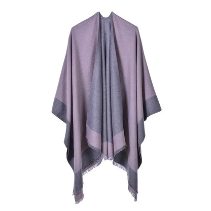 Winter Fashion Poncho Women Capes Scarf Imitation Cashmere Ladies Scarves Warm Shawls Wraps Woman Ponchos Bufanda Mujer Foulard