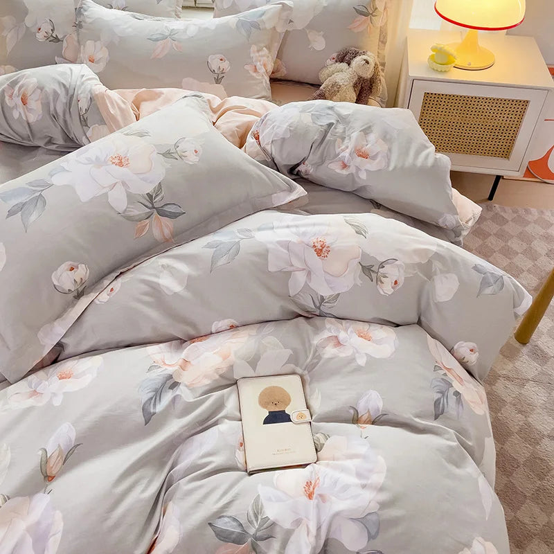 100% Cotton Bedding Set Duvet Cover Set 1 Quilt Cover 2 Pillowcases No Sheet- Ultra Soft Breathable Hypoallergenic - AMULET RING STORE