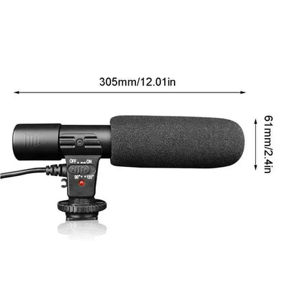 3.5mm Mic-01 DV Stereo Microphone For Canon Nikon DSLR Camcorder Utility Camera Professional Interview News Recording Microphone