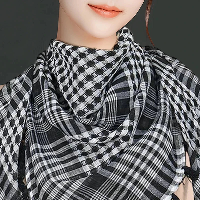 Summer Unisex Tactical Arab Cycling Mask Scarf For Man Women Fashion Lightweight Hijab Scarf Spring Army Plaid Head Scarf Mask - AMULET RING STORE