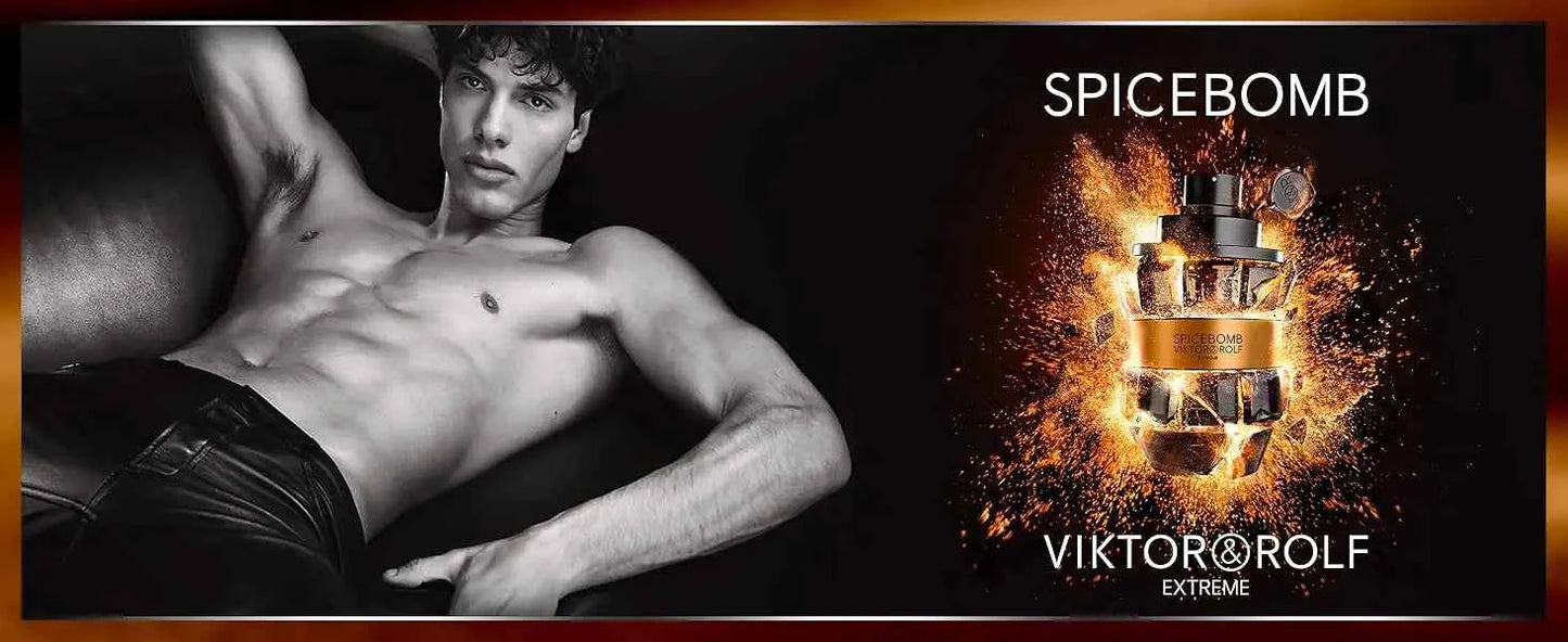 Viktor&Rolf - Spicebomb Extreme Eau De Parfum-Woody & Spice - Cologne for Men - with Notes of Amber & Vanilla Valentine Perfume