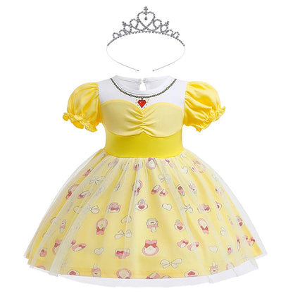 2024 Toddler Girl Princess Dress Toy Kids Clothes Christmas Halloween Woody Alice Jessie Belle Mermaid Infants Party Ball Gowns