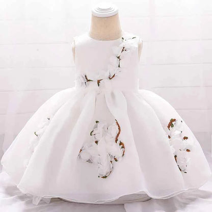 Baby Dresses For Girls Christmas Toddler Kids Flower Elegant Princess Birthday Gown Children Wedding Party 0 1 2 Y Tulle Dresses
