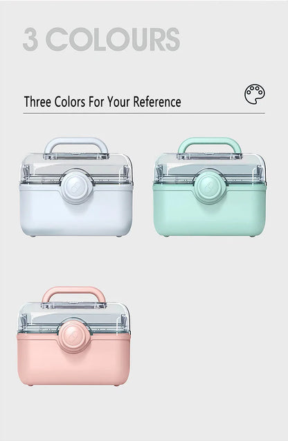 Large Capacity Family Medicine Organizer Box Portable First Aid Kit Medicine Storage Boxes Organizers Plastic Organizing Home - AMULET RING STORE