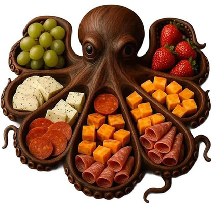 Charcuterie Platter Charcuterie Board Animal Themed Charcuterie Tray Wood Serving Tray for Seafood Lovers & Entertainers - AMULET RING STORE