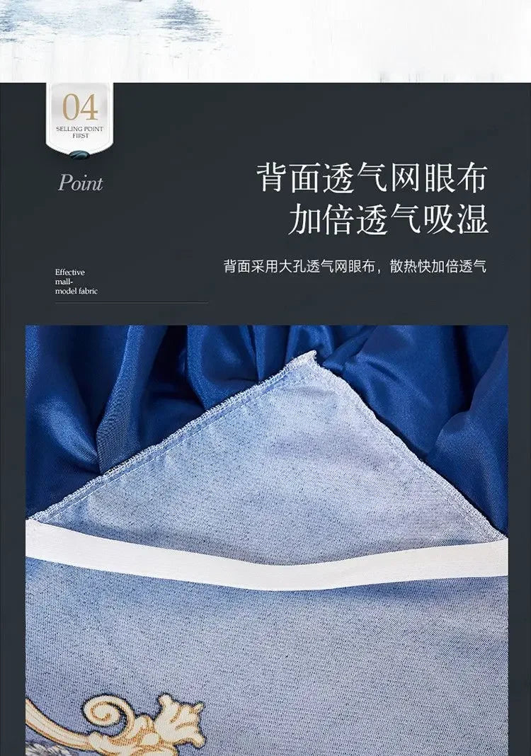 3Pcs/Lot Double Bed Sheet Set Classic Lace Royal Blue Bed Sheet Bed Skirt