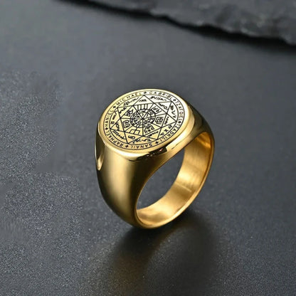 YILUOCD Seal of The Seven Archangels Rings for Men