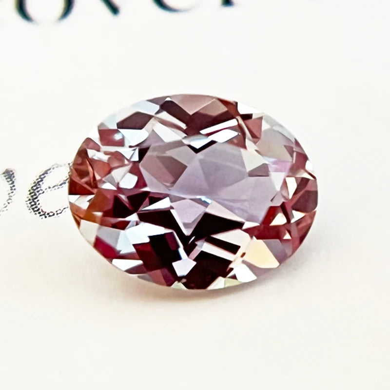 Top Lab Grown Alexandrite Stone Oval Shape Purple Color Charms Beads for Diy Jewelry Making Materials Selectable Certificate