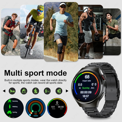 LIGE New Smart Watch Men 1.52 inch Full touch Screen Bluetooth Call Heart Rate Waterproof Men SmartWatch For GPS Sport Tracker - AMULET RING STORE
