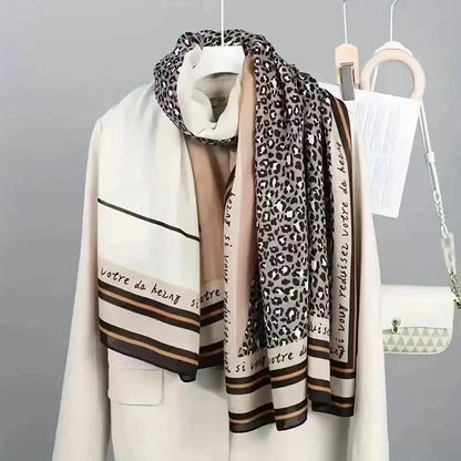 2025 Autumn Women Hijab Scarf Leopard Cotton Linen Shawl Tassel Muslim Sunscreen Viscose Headkerchief Wrap Breathable Headscarf - AMULET RING STORE