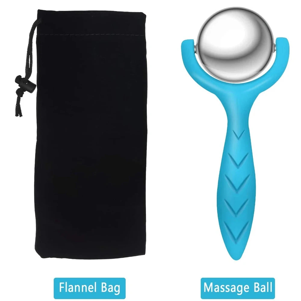 Cold Massage Ball Roller Stainless Steel Facial Ice Globes Physical Therapy Ice Ball For Muscle Pain Relief Facial Body Massager